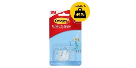 Small Command™ Clear Mini Hooks
