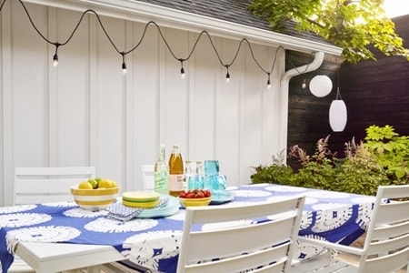 Command used as clips for Christmas lights on eavestrough
