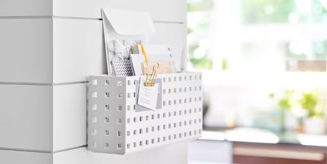 Command picture hanging strips can hang organisers, too
