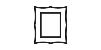 icon of picture frames without hardware
