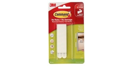 Command™ narrow picture hanging strips
