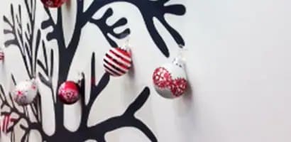 Step 3 of putting up your Christmas tree decals for walls
