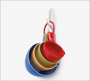 Hanging kitchen utensil using command wire hooks