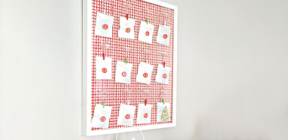step 1 of making your christmas countdown wall calendar
