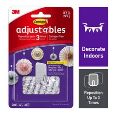 Command® Adjustables™ Repositionable 1 lb Clips
