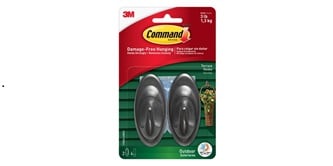 Command outdoor medium slate terrace hooks
