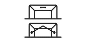 icon of frames with sawtooth or wire-back hardwares
