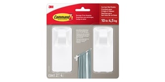 Command white curtain rod hooks
