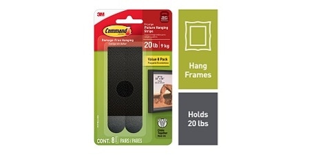 Command™ X-Large Picture Hanging Strips, Black
