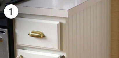 Place for hanging dish towels
