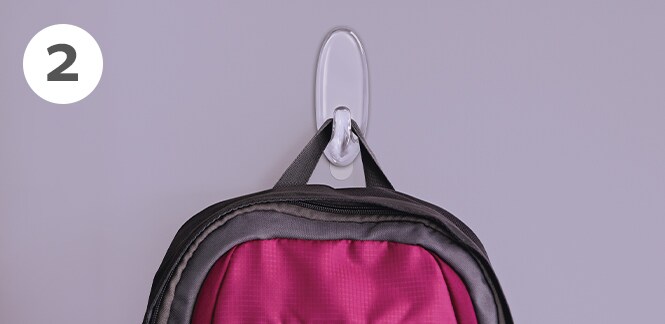 Command™ Clear Large Hook as school bag hooks for wall
