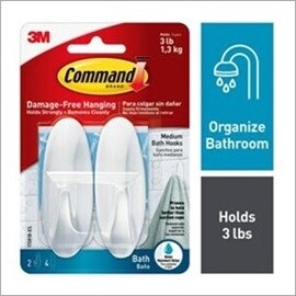 Command designer medium bath hook