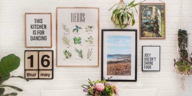 Narrow frames call for narrow Command™ picture hanging strips.
