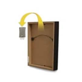 Hang a wire-suspended photo frame using Command™ Wire Back Picture Hanger