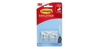 Command clear small utensil hooks
