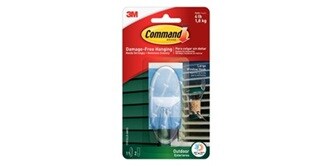 Command outdoor large clear window hook
