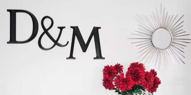 Cutout letters hung using Command™ picture hanging strips
