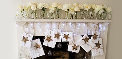 festive Christmas fireplace