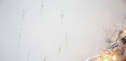 Step 2 of making your wall hanging wreath
