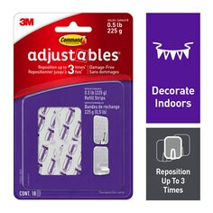 Command® Adjustables™ Repositionable 1/2 lb Clips
