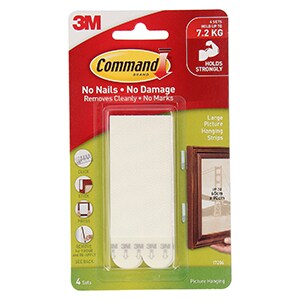 command large picture hanging strips, white
