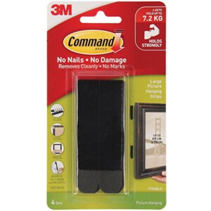 command large picture hanging strips, black

