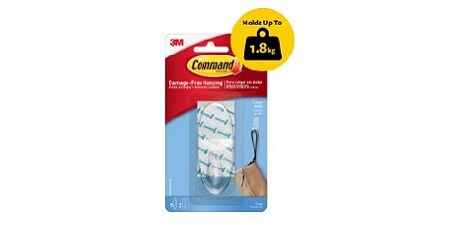 Command™ Large Clear Hooks
